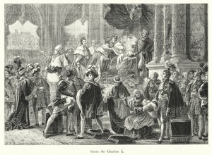 Sacre de Charles X (gravyr) av French School