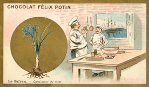 Saffran (chromolitho) av French School