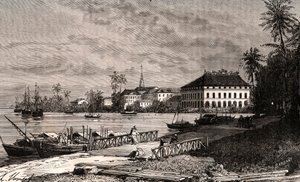 Saigon - Vietnam - Ho-Chi-Minh City (Ho Chi Minh City) - gravyr i "La France illustree: geografi, historia, statistisk administration" av V.-A. Malt-brunt. 1884 av French School