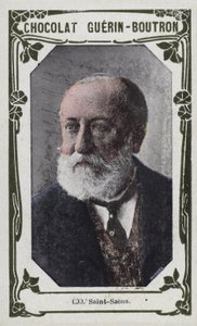 Saint-Saens (färgad bild) av French School