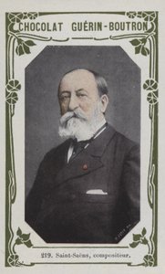 Saint-Saens, kompositör (färgat foto) av French School