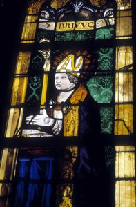 Saint Brieuc - målat glas från Church of Saint Saviour of Dinan av French School