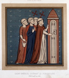 Saint Patrick (eller Patrick), öppna skärselden - Patrick av Irland - Saint Patrick - Apostel av Irland - av French School