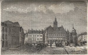 Saint Quentin (Saint-Quentin) departementet Aisne - gravyr i "Histoire de France" av Victor Duruy (1811-1894) - 1882 av French School