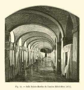 Sainte-Marthe-rummet i det tidigare Hotel-Dieu, 1875 av French School