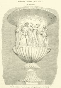 Hall of the Caryatids, Borghese Vas, i pentelisk marmor, höjd, Im, 717 (gravyr) av French School
