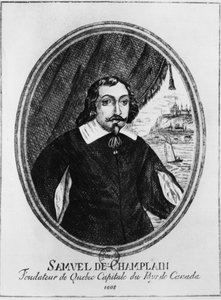 Samuel de Champlain (1570-1635), anonym gravyr. av French School