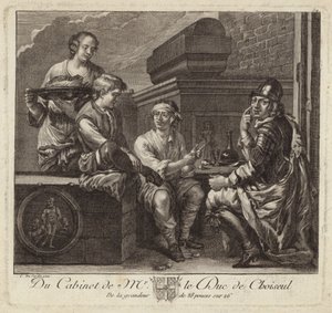 Satirisk skildring av Duc de Choiseuls kabinett av French School