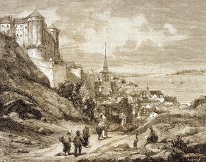 Saumur, Frankrike (gravyr) av French School