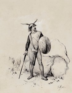 Saxon soldat, 445 (litho) av French School