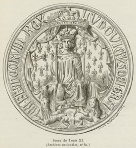 Ludvig XI:s sigill (gravyr) av French School