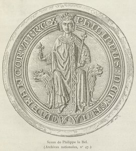 Sigill av Philip the Fair (gravyr) av French School