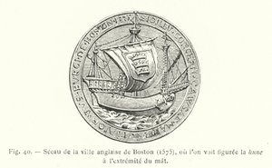 Sigill av den engelska staden Boston av French School