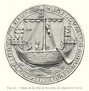 Sigill av staden Dover, England av French School