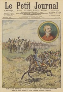 Scen från "King Without a Throne", den nya serien i Le Petit Journal (lito i färg) av French School