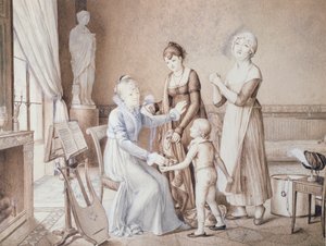 Scene of Family Life, tidigt artonhundratal av French School