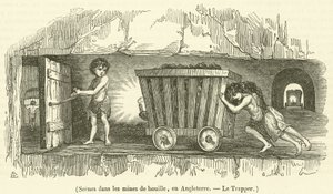 Scener i kolgruvorna, England, The Trapper av French School