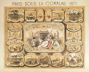 Scener från Pariskommunen, 1871 av French School