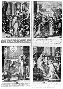 Scener från livet av Saint Norbert, grundare av den premonstratensiska kanonorden regelbundet av French School
