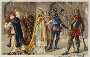 Sciarra Colonna slår påven Bonifatius VIII i ansiktet, 1303 av French School