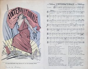 Partiturblad för sången LInternationale, c.1900 av French School