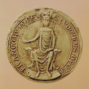 Ludvig VIII:s sigill (1187-1226) (vax) av French School