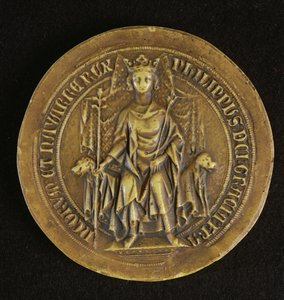 Sigill av Philippe V (1294-1322) Den långe, 1317 av French School