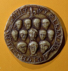 Sigill för rådet för Meulan kommun, 1195 (vax) av French School