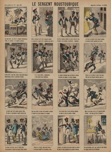 Sergeant Roustoubique (färgad gravyr) av French School