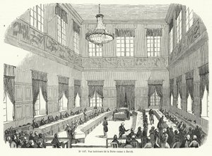 Session för Tagsatzung, den schweiziska federala dieten, i Zürich (gravyr) av French School