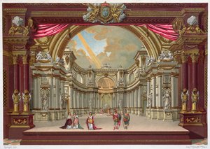 Scenografi för teatern i Versailles av French School