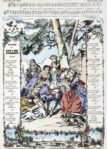Noter till låten "" Ronde de Guilleri"" - bild av Epinal av French School