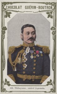 Shibayama, japansk amiral (färgat foto)