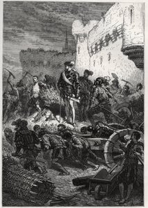 Siege de Metz (1552) - Francois de Guise och verken på Metz vallar - gravyr från "" Frankrikes historia berättad för mina barnbarn"" - av Francois Guizot - 1872-1876 av French School