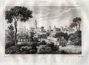 Siena - Siena - Toscana - Toscana - Gravyr från "" Pittoreska Italien"" av M. de Norvins, Ch. Nodier 1834-1836. av French School