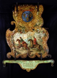 Signera för Royal Mail of Chantilly med Conde vapen (målad metall) av French School