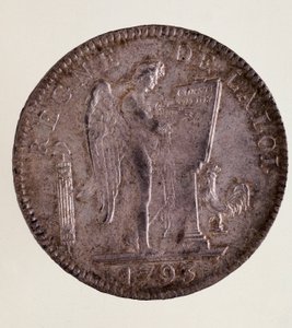 Silver fransk ecu (scude), franska republiken (1793-1804) av French School