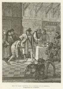 Sir John Chandos tog ringen och tittade på den av French School