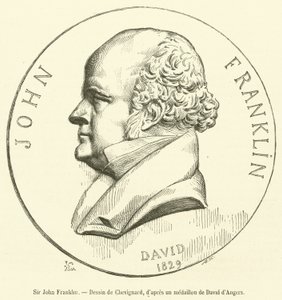 Sir John Franklin (gravyr) av French School