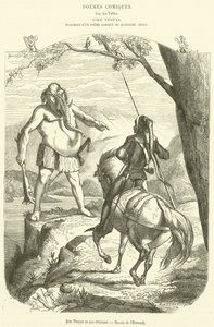 Sire Thopas och far Oliphant (gravyr) av French School