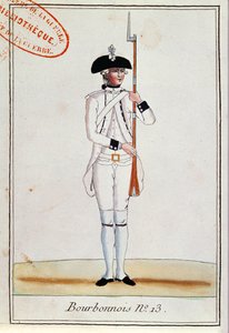 Soldat vid Regiment de Bourbonnois, c.1780 av French School