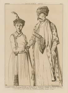Soudiat Daula, mongolernas storvesir och hans son, Mirza Mani (1774)