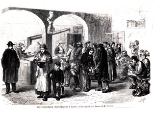 Soppkök i Paris, ca. 1860 av French School