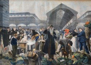 Soup Stand på Les Halles Market in the Morning, illustration från 