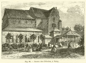 Source des Celestins, en Vichy (gravyr) av French School