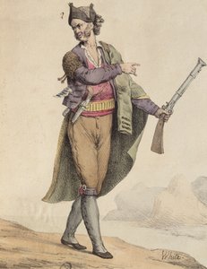 Spansk smugglare från området Cadiz, 1815, graverad av Langlume (1800-talet) av French School