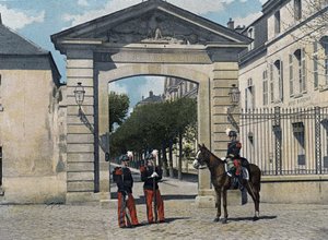 Särskild militärskola i Saint-Cyr (Saint Cyr), interntjänst: Infanteri- och kavallerielever i stora tjänstekläder (tidigare). I "" Album militaire: scene de la vie du soldat" av French School