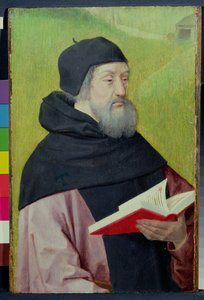 St. Anthony Abbot (olja på pannå) av French School