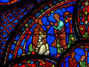 St Anthony: lyssnar på en eremits lära (w30b) av French School
