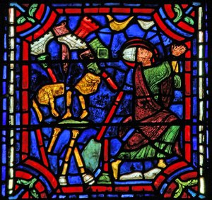 St. Apollinaire: Apollons tempel faller när han ber (w36) av French School